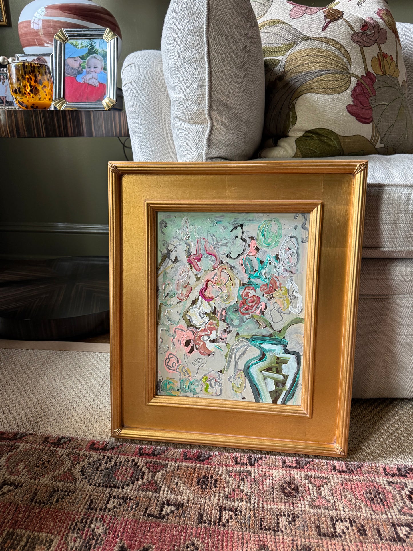 17x21 colorful floral in vase