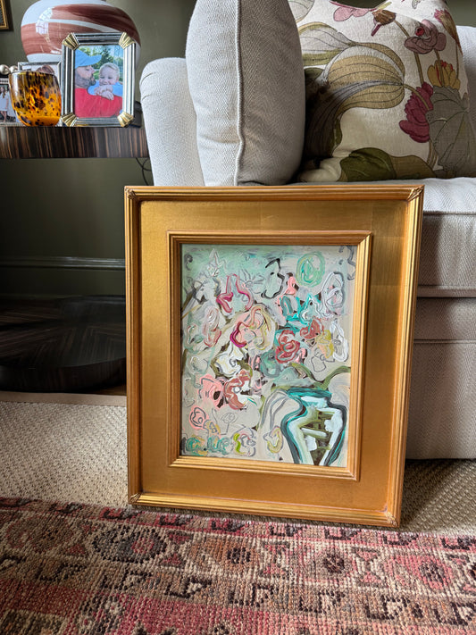 17x21 colorful floral in vase